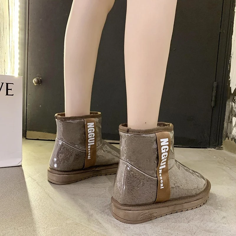 Warm Ankle Chelsea Boots Women Winter Shoes 2022 New Plush Flats Platform Snow Boots Goth Designer Sports Casual Women Shoes