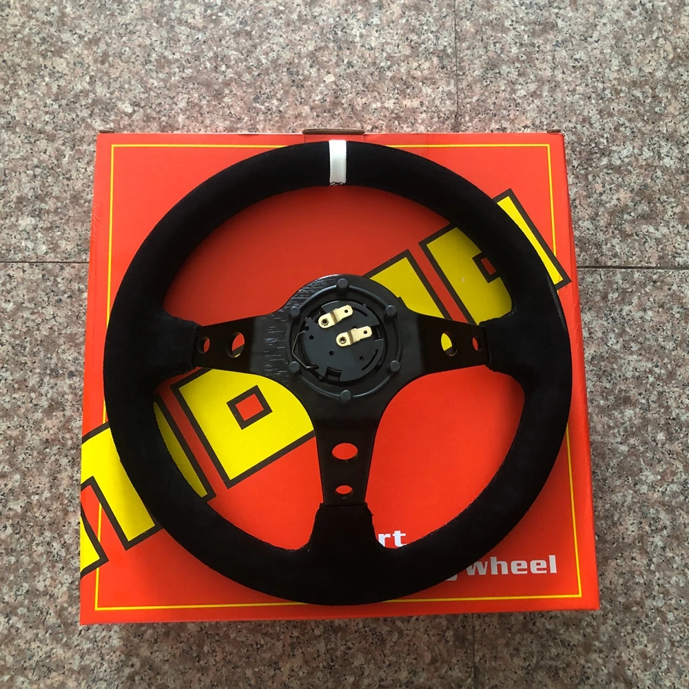 Универсальный Автомобильный руль Drift 14 дюймов МОМО гоночный замша кожа JDM рулевое