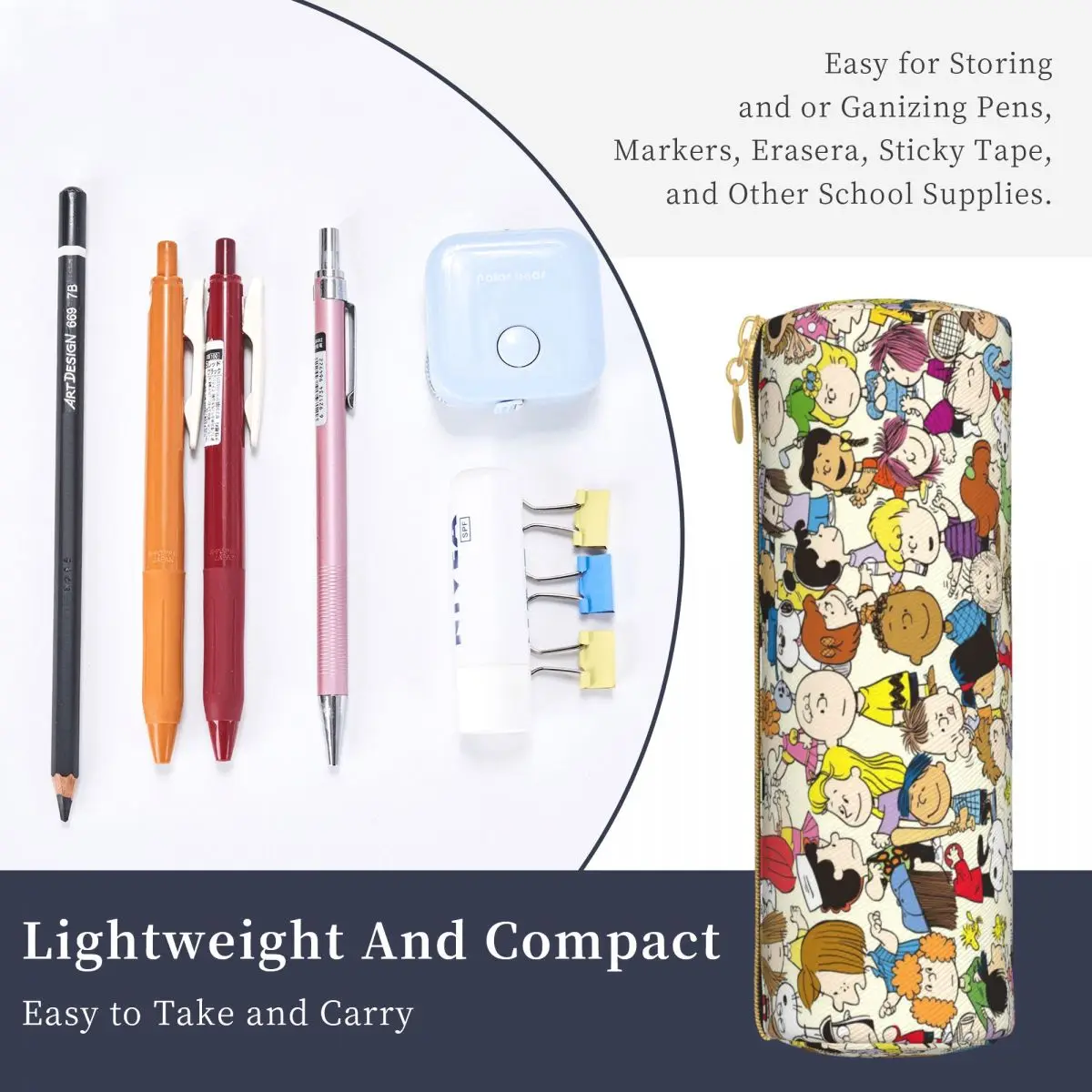 Арахис комикс карандаш искусственная кожа Снупи Чарли Браун Линус и Люси коробка