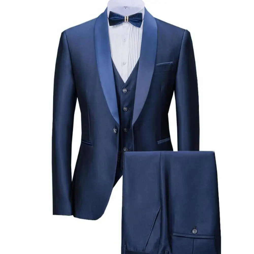 

Men's Suit 3-Piece Single Breasted Shawl Lapel Jacket Business Casual Blazer Coat Groom Wedding Tuxedo (Blazer+Vest+Pants)