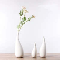 3pcs white vase set drop ceramic vases pure vaso elegant flower pot home office decoration valentine gift for wife girls