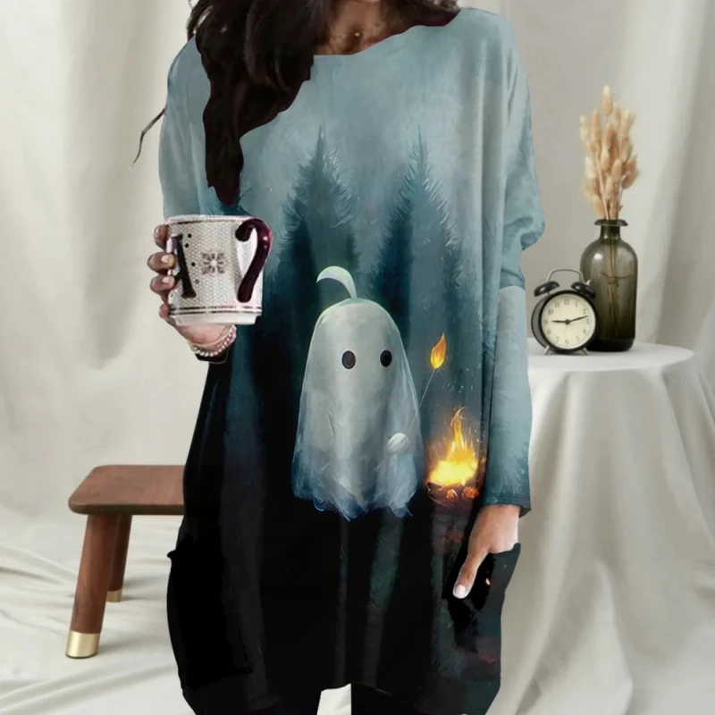 Рисунок 2 - Женская футболка с круглым вырезом и длинным рукавом