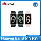 Оригинальный Смарт-браслет Huawei Band 6, срок службы батареи 2 недели, BT 5,0, Мониторинг SpO2, дисплей FullView, фитнес-трекер
