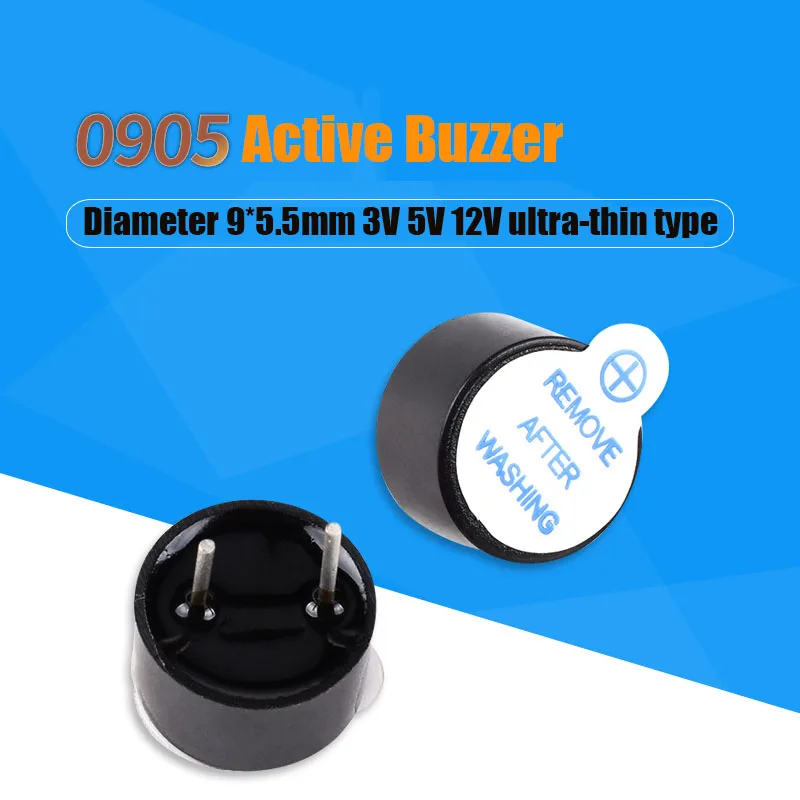 Купи 2 PCS 0905 Ultra Slimline Active Buzzer Diameter 9*5.5mm 3V 5V 12V Small Speaker Active Buzzer Plastic Tube за 33 рублей в магазине AliExpress