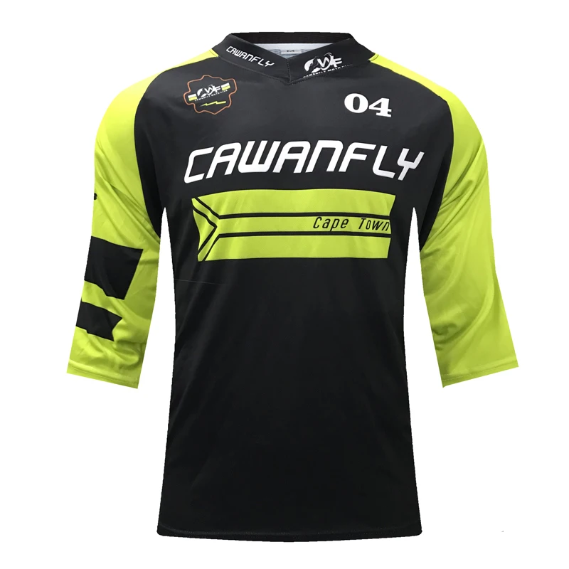

2021 CWF 3/4 Sleeve Downhill Jerseys Mountain Bike MTB Shirts Offroad DH Motorcycle Jersey Motocross Sportwear Clothing