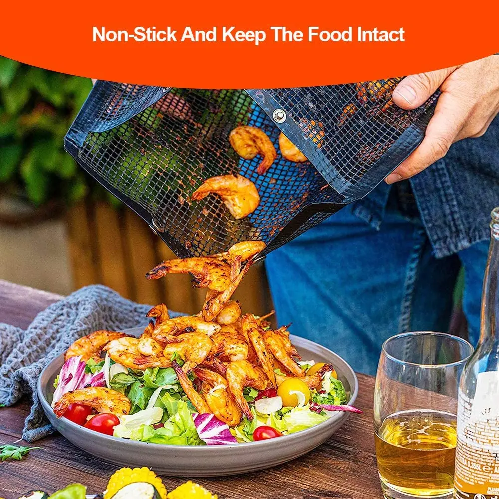 Антипригарная Сетчатая Сумка для барбекю и гриля многоразовая термостойкая