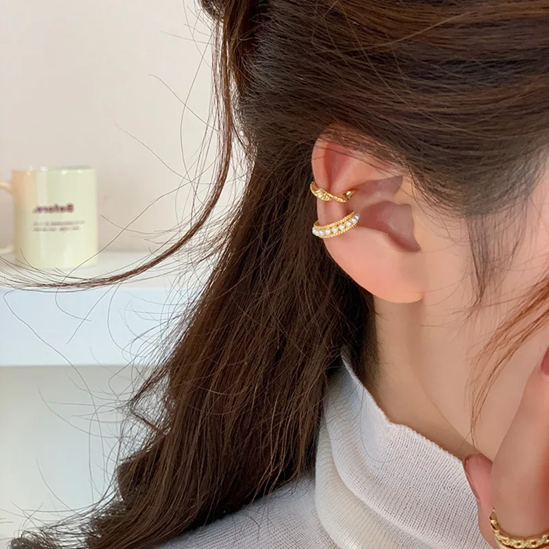 

High-Grade Pearl Earrings Women's Korean-Style Autumn and Winter Ear Clip without Piercing Retro Simple Stylish Fashion Jewelry