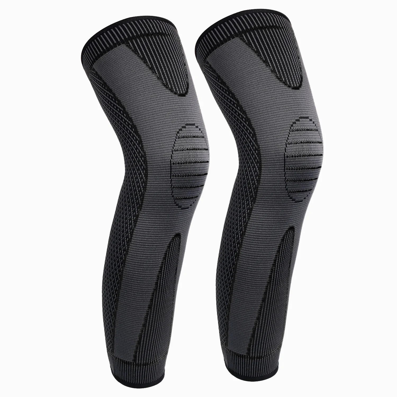 

1 Pair Compression Knee Pads Support Lengthen Stripe Sport Sleeve Arthritis Joint Pain Protector Elastic Brace Volleyball