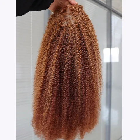 #30 блонд 3B 3C афро кудрявые натуральные Remy бразильские человеческие волосы парик для африканских черных женщин короткие длинные человеческие волосы парики