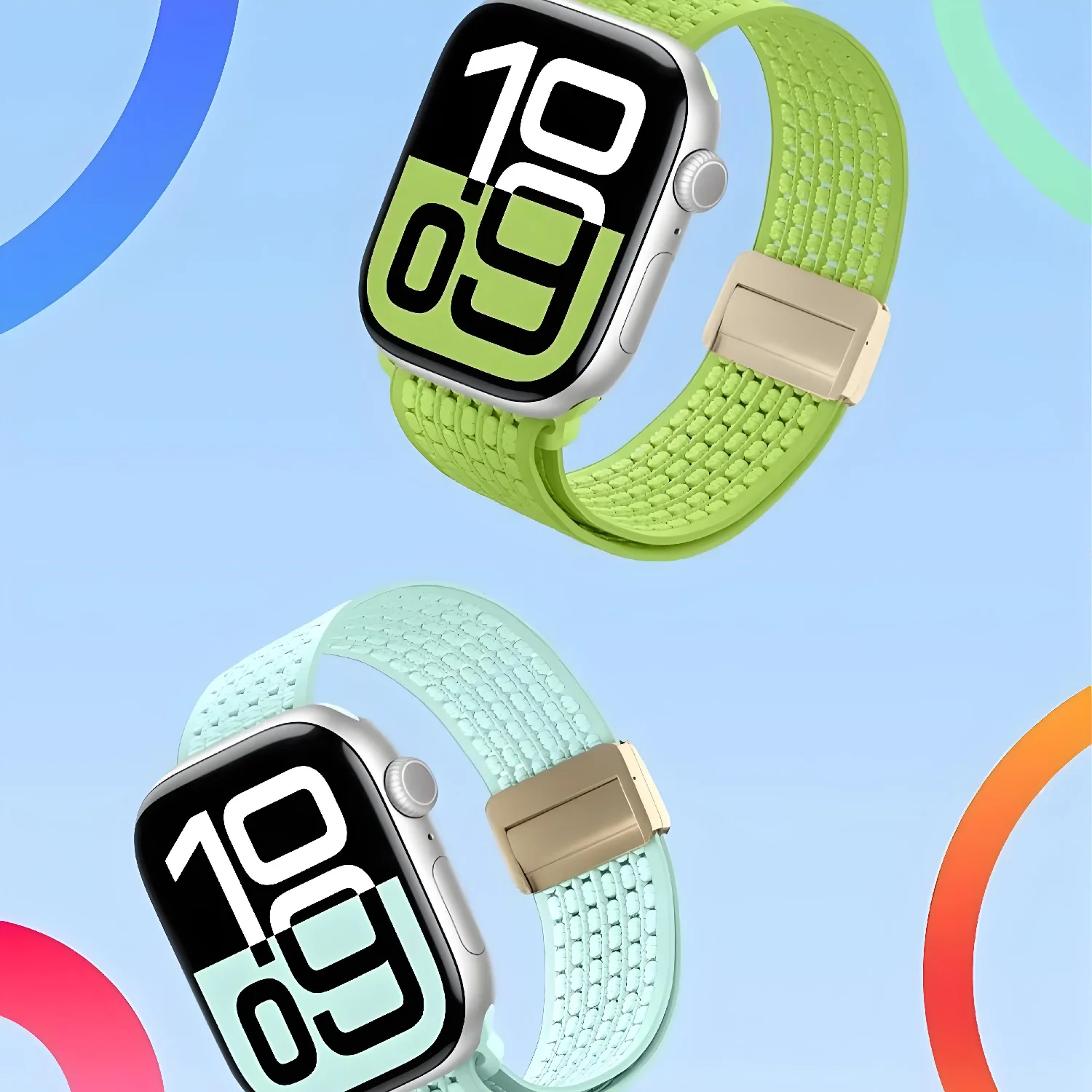 Фото Магнитный плетеный ремешок для Apple Watch Band Ultra 3/2 49 мм 45 мм 41 мм Браслет Iwatch Series 10 9 876 SE 543 38 46 42 мм 44 мм 40 мм №4