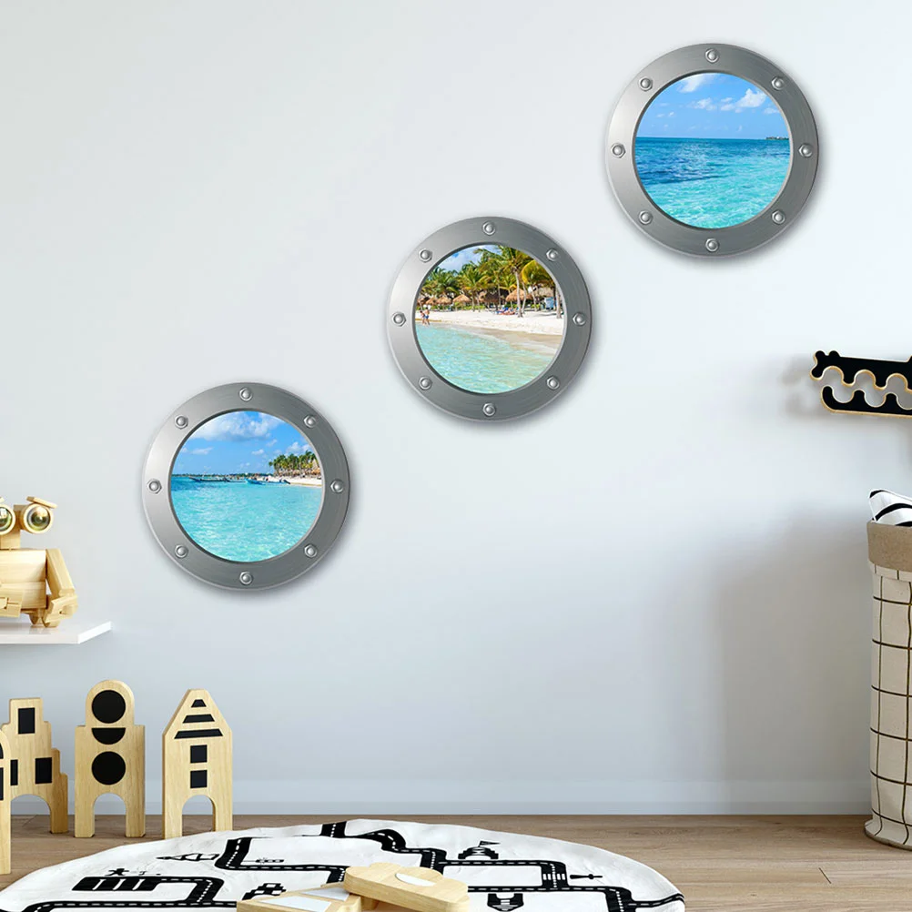 

1 Set Stickers Decorative View Creative Beach Ornament Mark for Infant