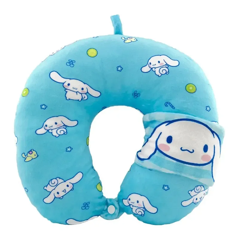 

Sanrio Cinnamoroll Kuromi My Melody аниме кавайная плюшевая дорожная U-образная подушка для обеда и шеи Портативные подарки