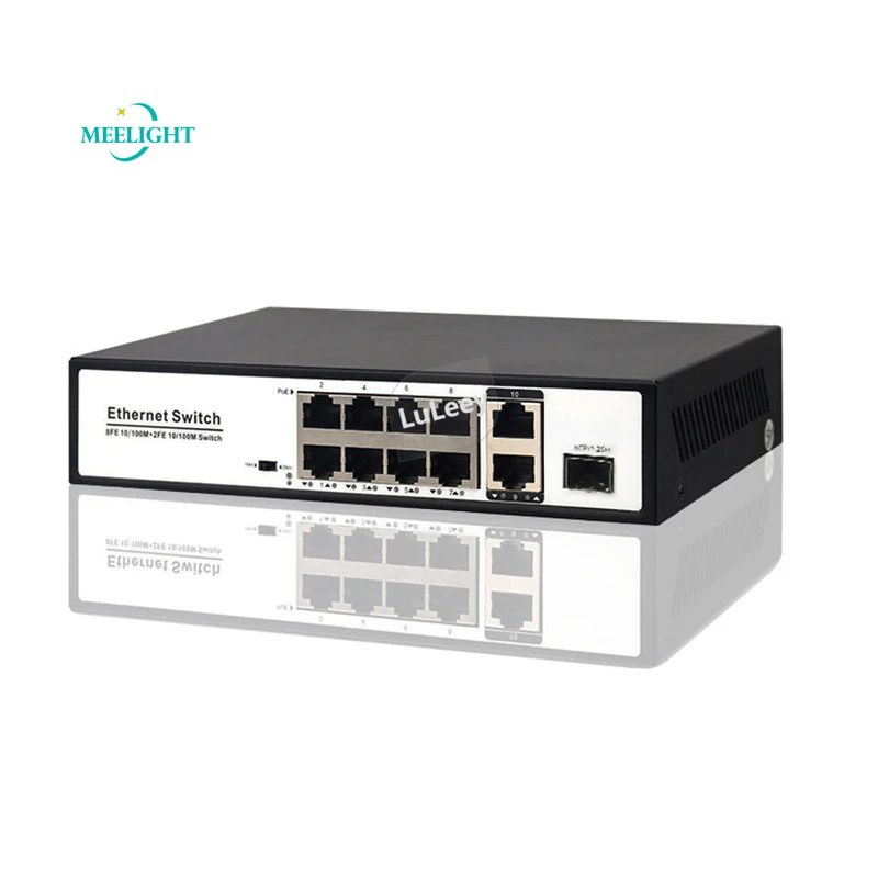 Стандартный 8 + 2 Gigabit POE 10 портовый коммутатор цифровые камеры беспроводной