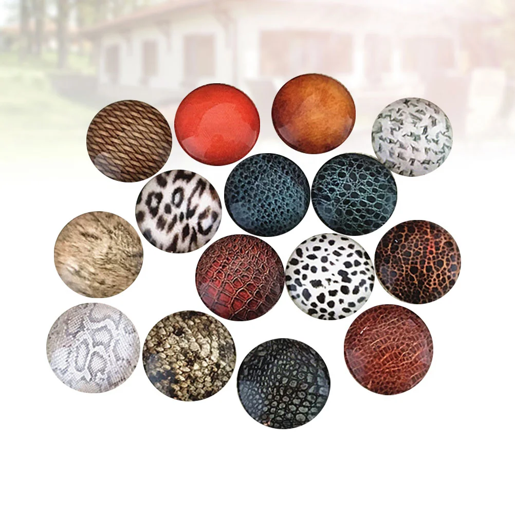 

140 Pcs Flatback Cabochons Mosaic Tiles Crafts Cow Jewelry Glass Cabochons Vintage Ornaments Patch Cabochons Beads