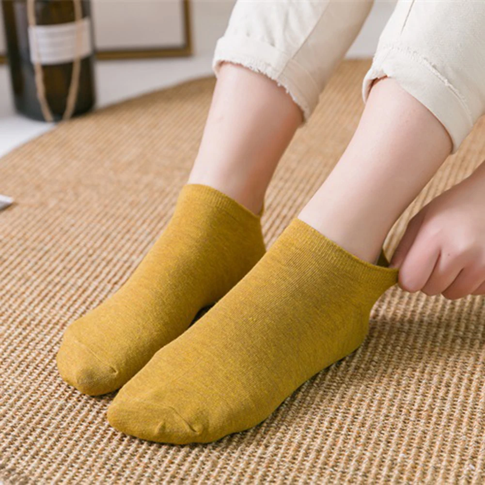 

Casual Cotton Boat Socks Women Summer Love Embroidery Splicing Breathable Personality Preppy Solid Invisible Short Socks