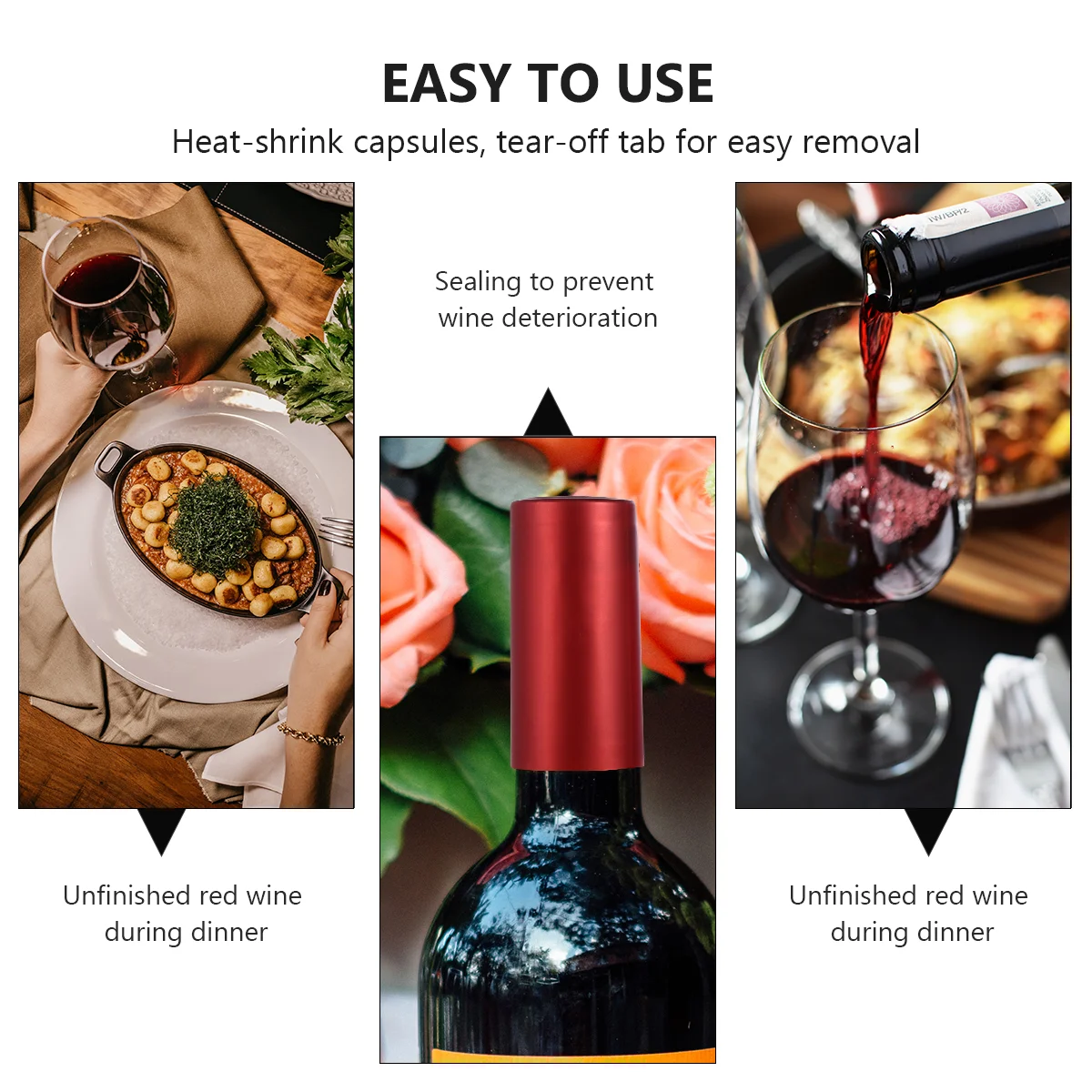 100 шт. красная термоусадочная пленка для бутылок уплотнительная крышка черные