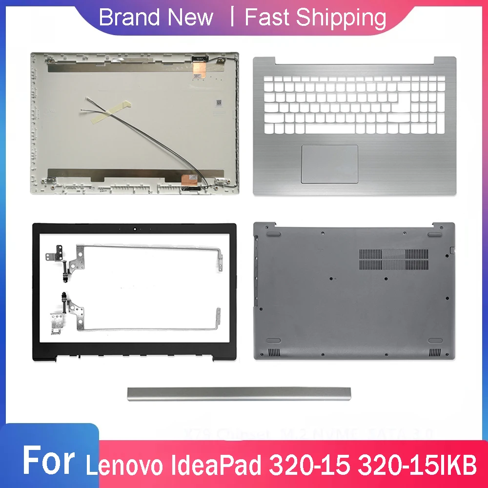 

Новый нижний корпус для Lenovo IdeaPad 320-15 320-15IKB 320-15ISK 320-15ABR, задняя крышка ноутбука, Безель, Упор для рук, верхние петли, задняя крышка