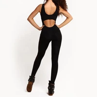 women sportswear mesh patchwork sexy hollow out see through jumpsuit for gym