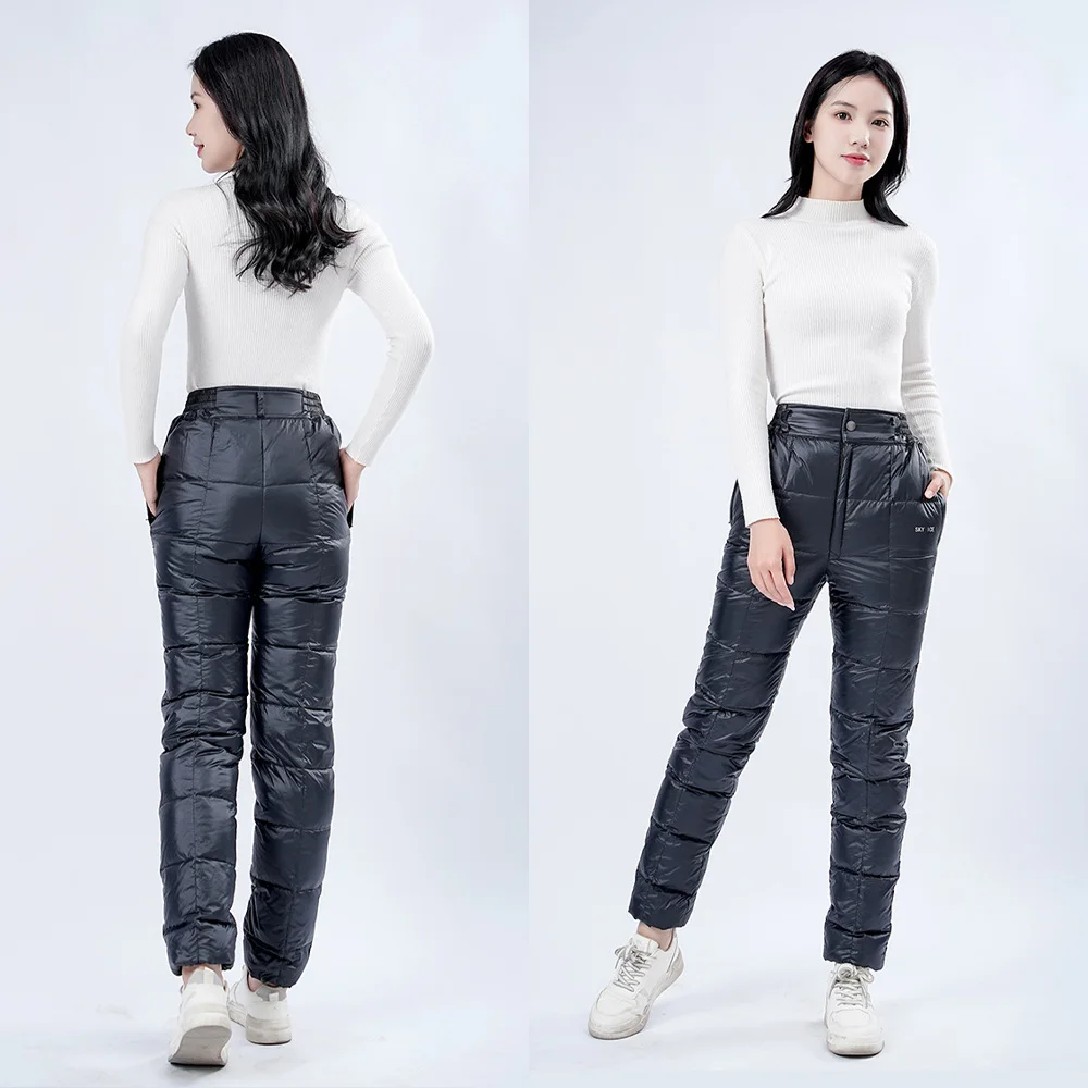 Зимние Лыжные Брюки Унисекс С Наполнителем Из Гусиного Пуха Теплые