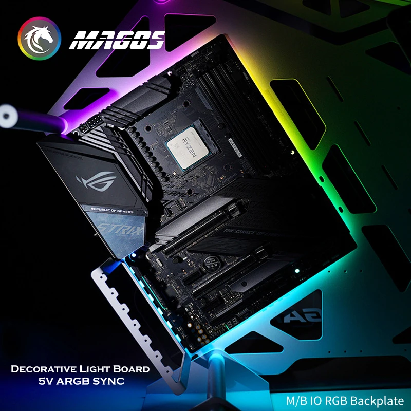 Светящаяся подсветка M/B/задняя панель RGB, Симфония 5 В, синхронизация ARGB, используемая для ATX/MATX/ITX MOBO, компьютерный геймерский мод