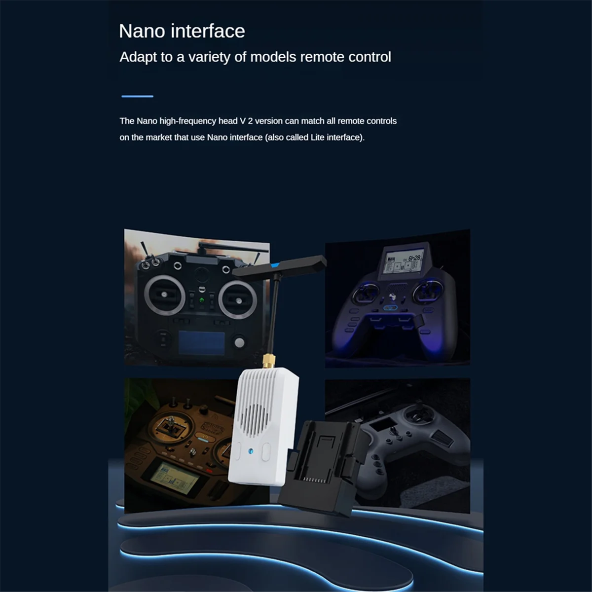 ELRS Nano V2 модуль TX 868 МГц Встроенный HHeat радиатор для FPV T-LED антенна гоночный Дрон