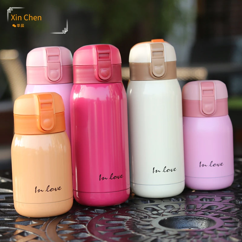 

200ml/350ml Cute Candy Mini Thermos Cup Kids Cartoon Hot Water Bottle Stainless Steel Thermal Coffee Mug Vacuum flask insulated