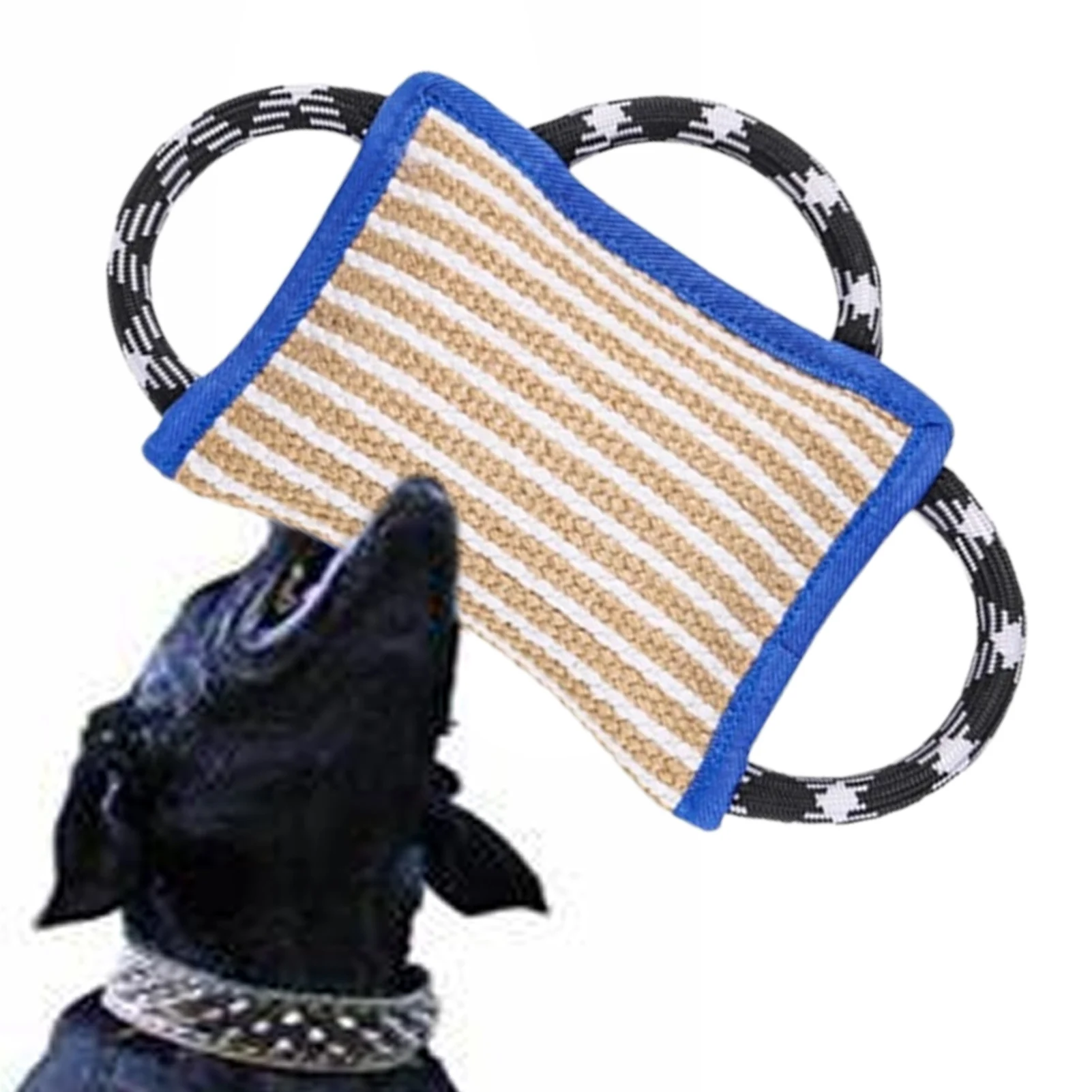 

Dog Bite Pillow Dog Tug Toy Tug Of War Dog Toy With 3 Comfortable Strong Handles Pet Interactive Toys For Medium To Large Dogs