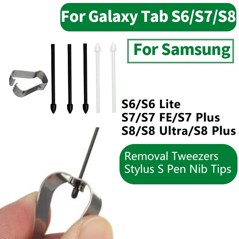 

Removal Tweezers + Tool Touch Stylus S Pen Nib Tips For Samsung Galaxy Tab S6 Lite T860 P615 P610 S7 FE T870 T970 S8 Ultra plus