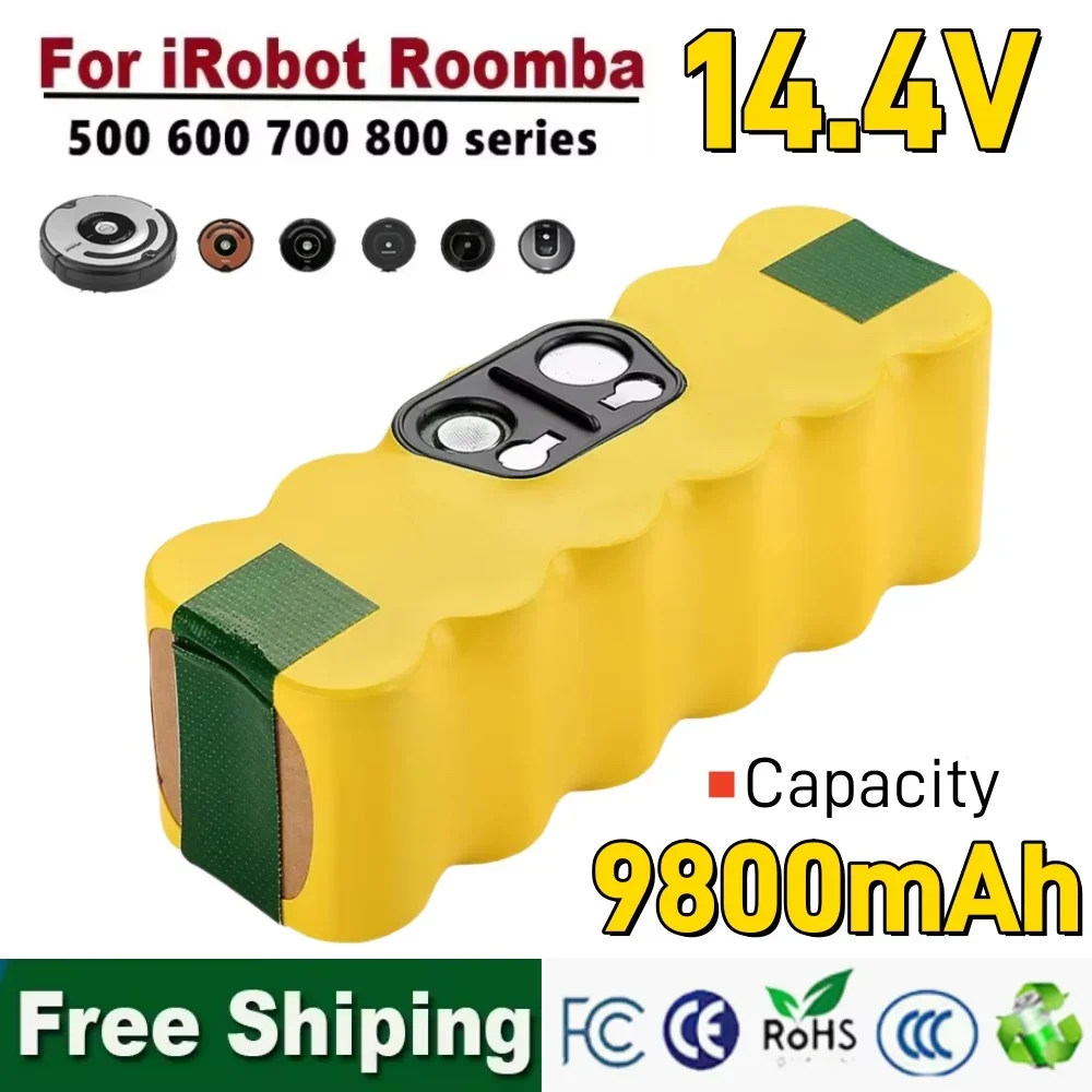 Для irobot Roomba аккумуляторная батарея 14 4 В 9800 мАч 500 550 560 600 650 698 780 876 900 серии