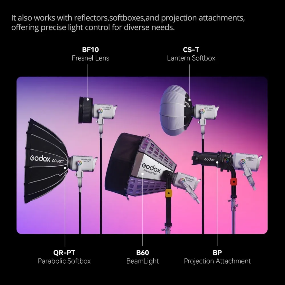 Фото Светодиодный светильник Godox LITEMONS LA600Bi LA600R 600W для портретной съемки, интервью, прямых трансляций, предметной фотографии и создания контента №4