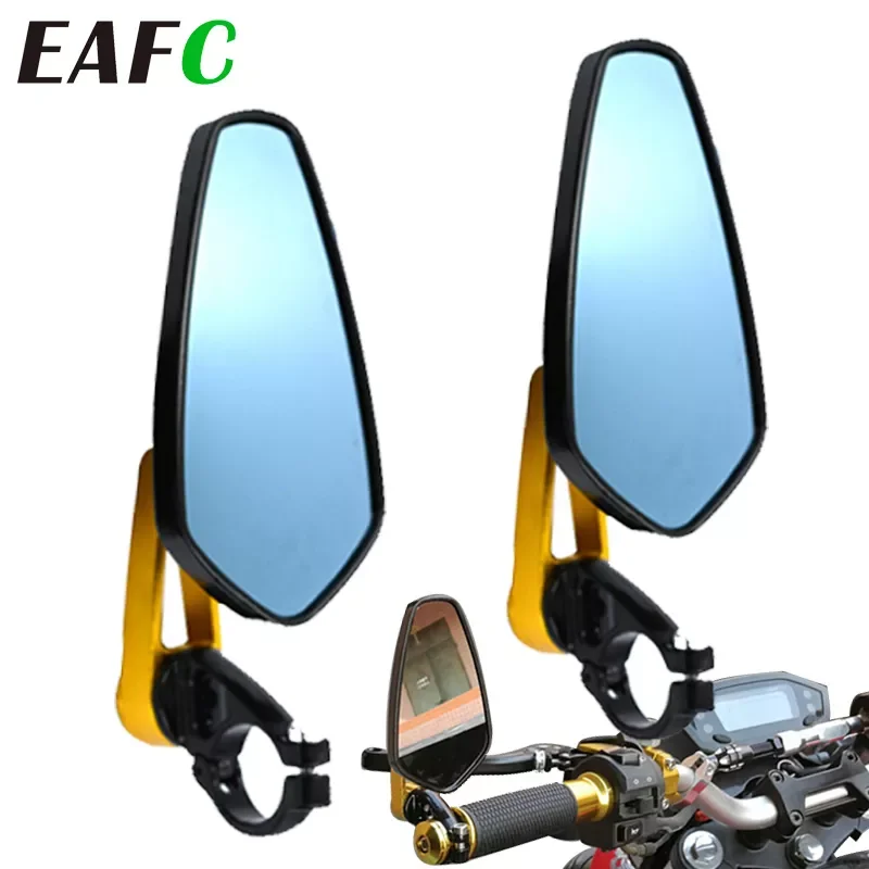 

2Pcs Motorcycle Aluminum 7/8" 22mm Bar End Side Rearview Mirror Universal Motorbike Bike Handlebar Rear View Mirrors Univer