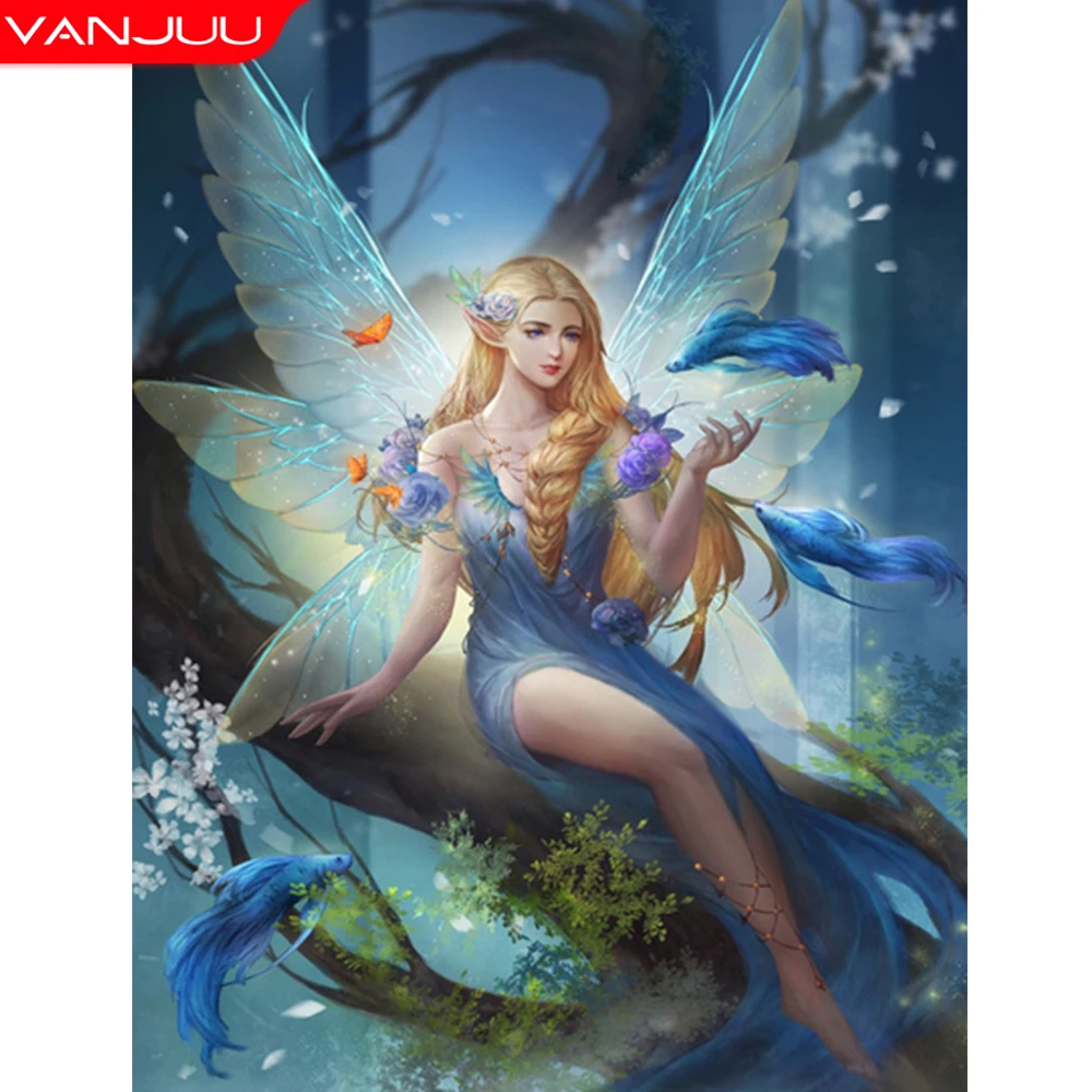 

Diamond Painting Butterfly Elf Rhinestone Picture 5D Full Round / Square Drill Wall Art Home Decor