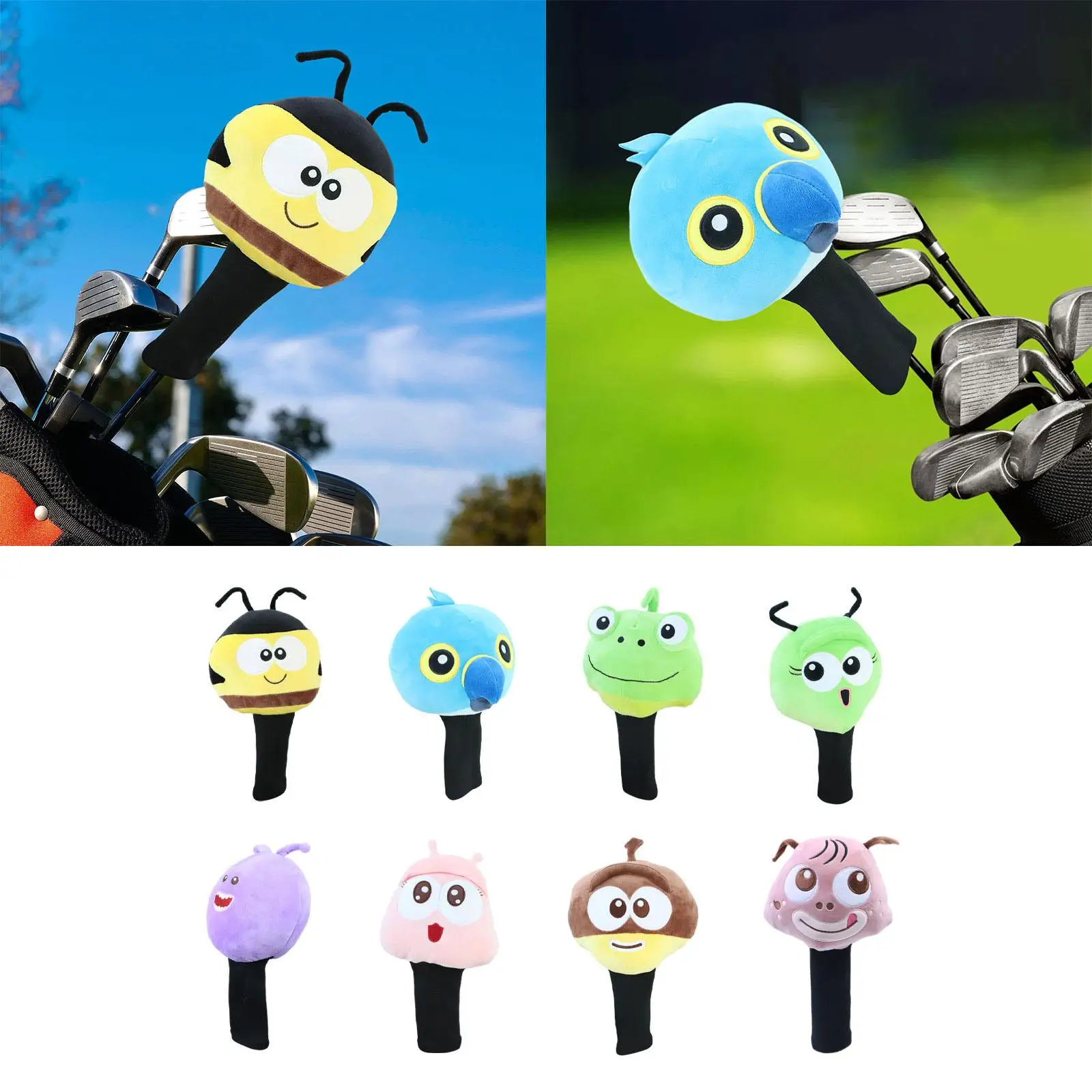 Деревянный головной убор с головой животного для гольфа номер 1 милый защитный