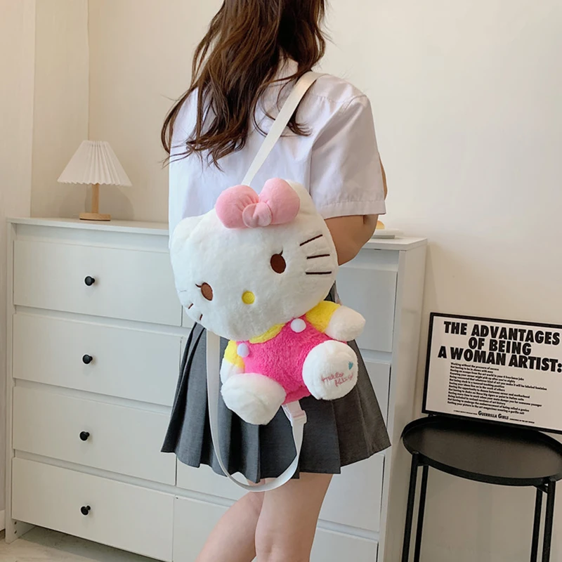 

Фотосумка Рюкзак Плюшевые игрушки Kawaii Kuromi My Melody Cinnamoroll аниме мультяшная кукла подушка мягкий подарок для детей
