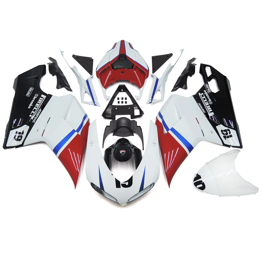 

For DUCATI 1198 1098 848 2007 2009 2010 2011 2012 Motorcycle Kit ABS Plastic Injection Fairing Body Cover Bodykits Accessories