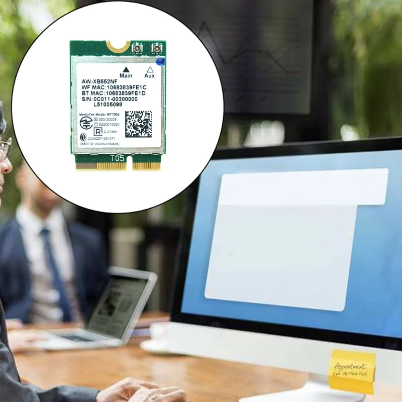 Карта MT7902 Wi-Fi 6E AW-XB552NF 2 6G 2400 Мбит/с BT5.2 NGFF Cnvi Wlan карта дропшиппинг