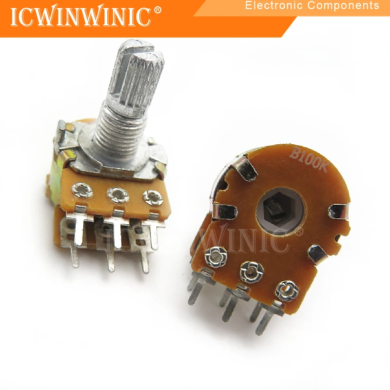 5 шт. длина хвостовика 6 футов двойной потенциометр 15 мм WH148 B100K