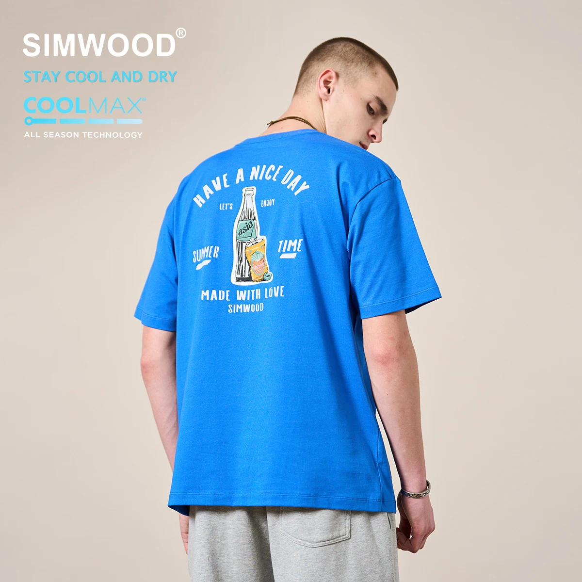 

SIMWOOD 2022 мужская летняя футболка с технологией охлаждения Coolmax, быстросохнущая Влагоотводящая футболка размера плюс, спортивные топы