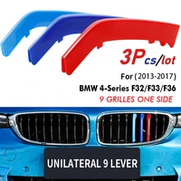 3pcs car front grille cover strips clip trim buckle racing sports grill clips m tri color for bmw 4 series f32 f33 f36 2013 2017