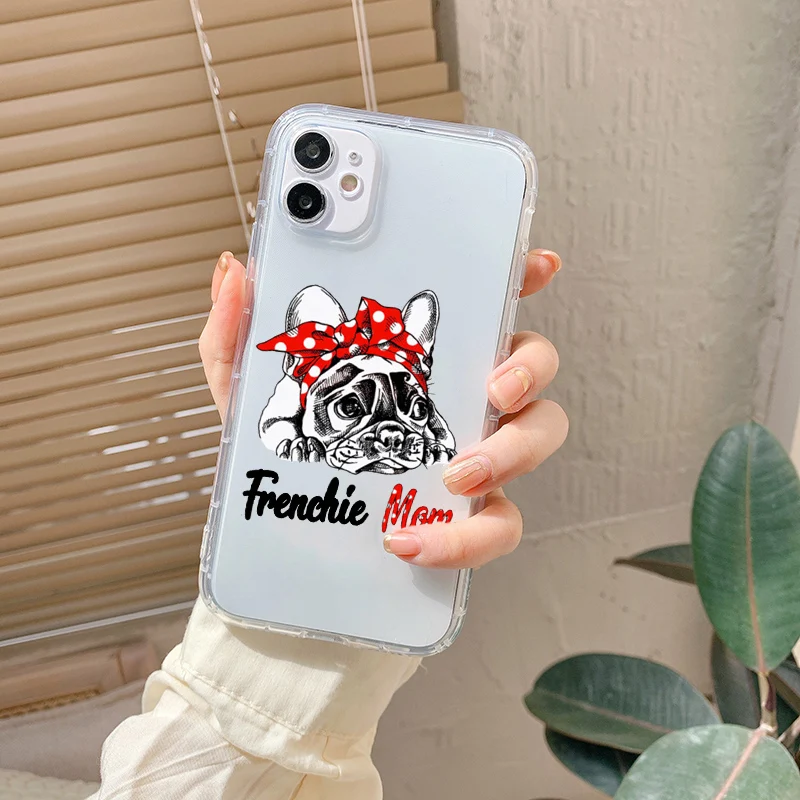 Pug Dog French Bulldog Shockproof Phone Case for IPhone 12 11 13 Pro Max 14 8 7Plus X XR XS MAX Couple Lover Friends Cover Coque