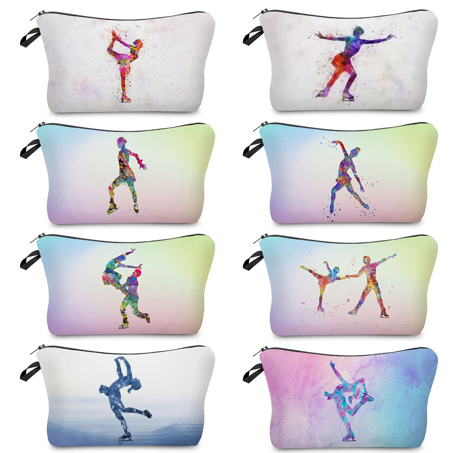 

Toiletry Kit Outdoor Travel Organizer Portable Originality Skating Design Print Customizable Women'S Cosmetic Bag Makeup Bag