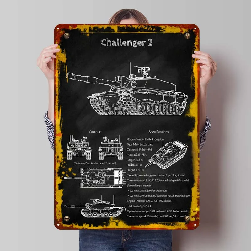 Металлический плакат Challenger 2 FV4034