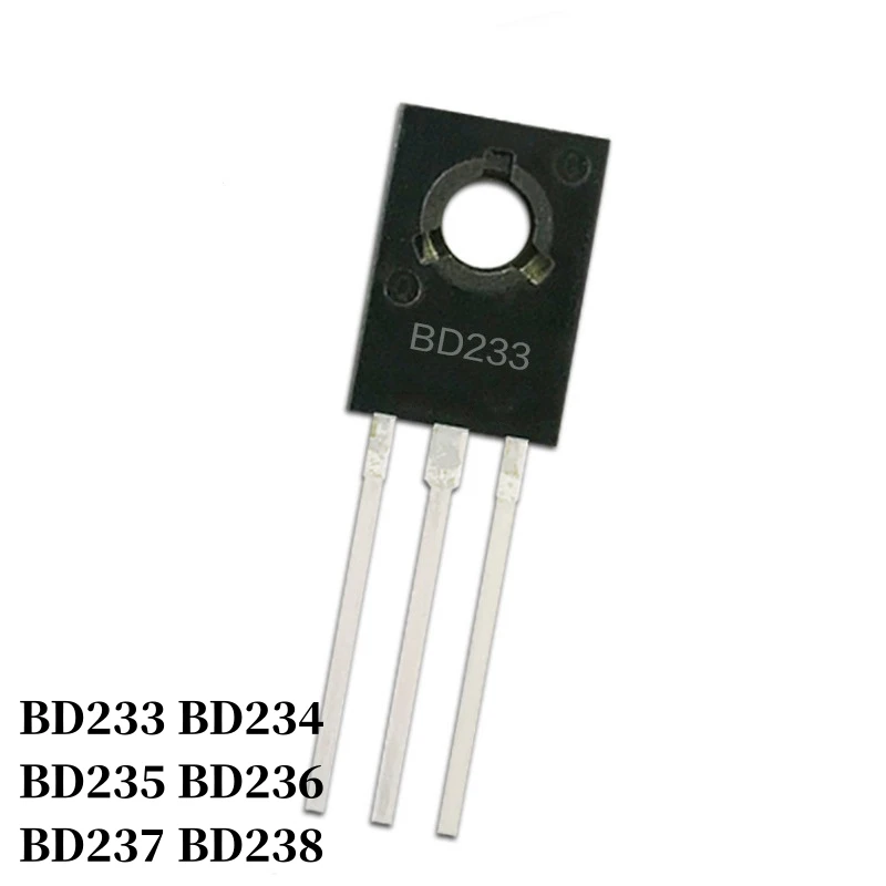 

20~2000Pcs BD233 BD234 BD235 BD236 BD237 BD238 DIP Transistor TO-126 NPN PNP Bipolar Amplifier Transistor