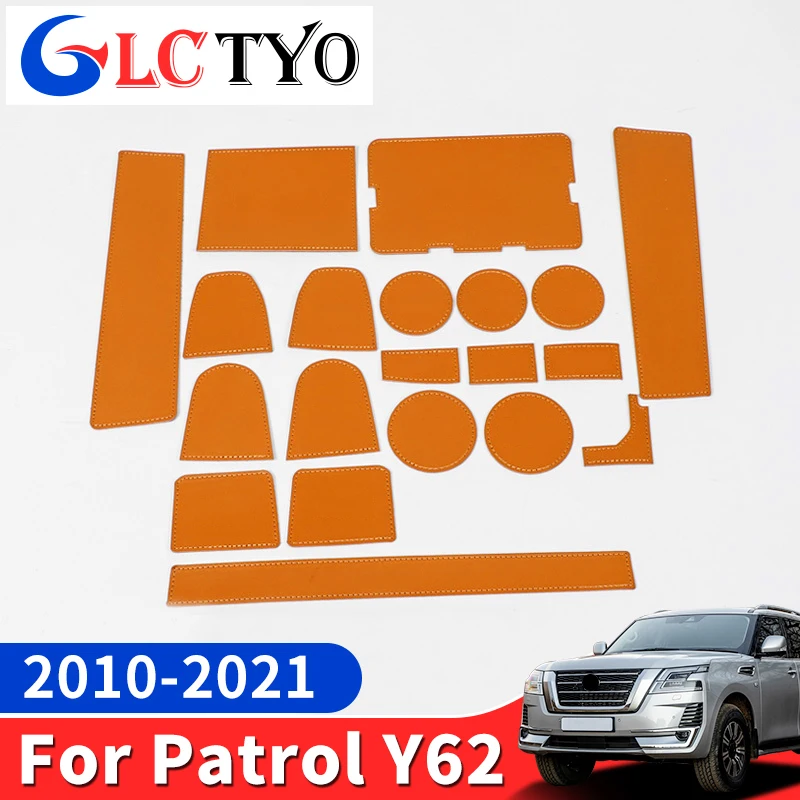 Кожаная подставка для чашки предотвращения трения звука Nissan патруль Y62 2010-2021