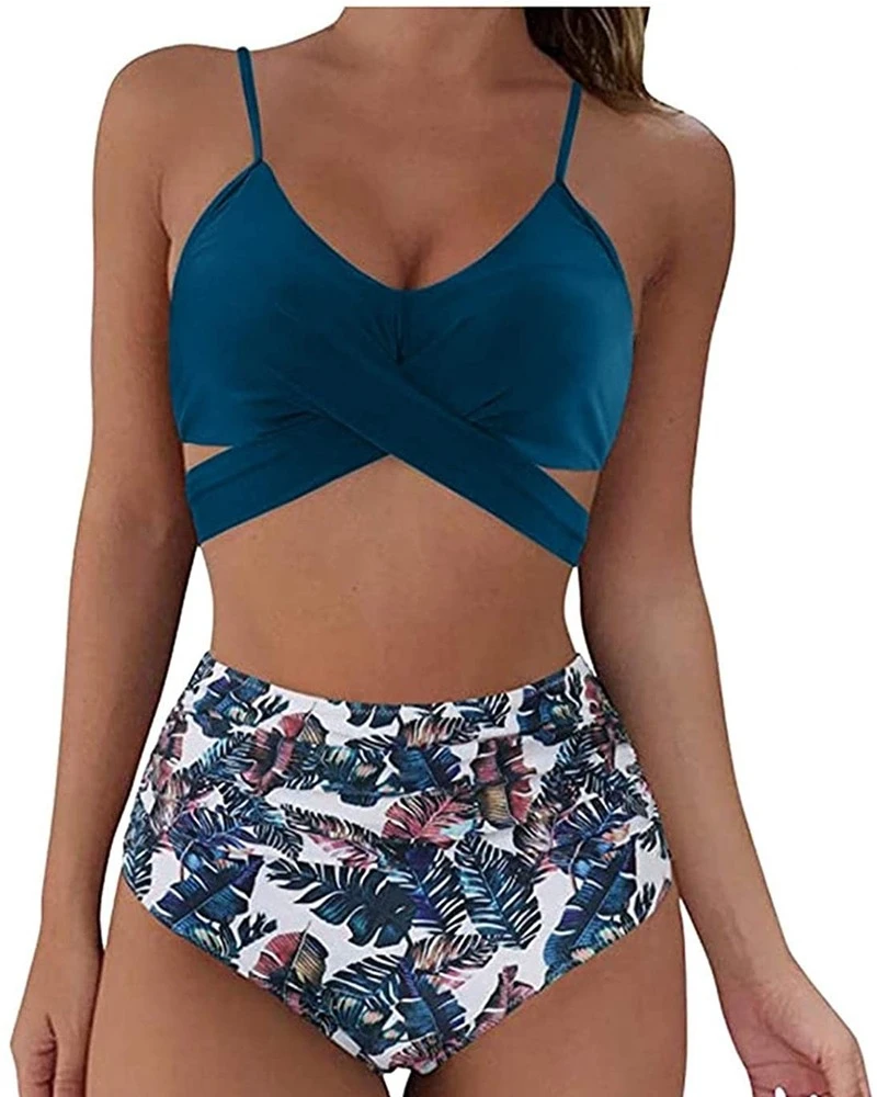 Сексуальный женский купальник бикини из двух предметов на бретельках купальный