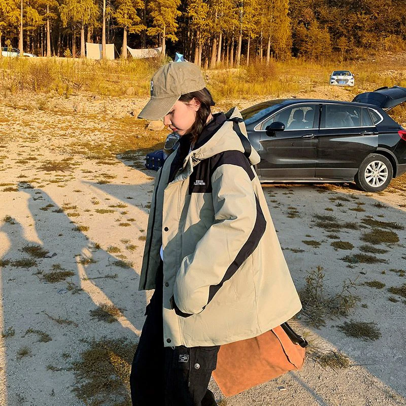 2022 winter new tooling style Pie Overcome Cotton Padded Small Thick Cotton Coat Men Jacket  Men Clothing  Winter Jacket Men