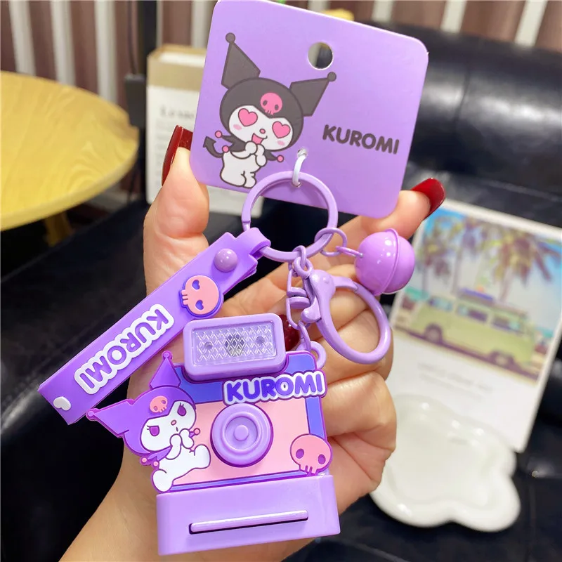 Оригинальный брелок Sanrio Polaroid Camera Kuromi Cinnamoroll подвеска на рюкзак My Melody Key Chain