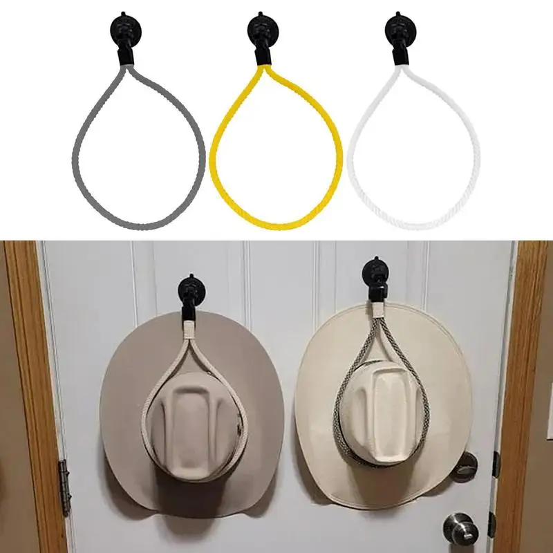

Durable Cowboy Hat Mount Decorative Hat Holder Wall Storage Rack Multi-Functional Car Storage Hat Rack Hook with Suction Cup