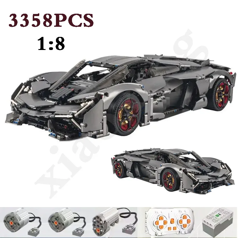 

2022 Новая Серая суперспортивная гоночная модель MOC 42115 30342 3358 блочная головоломка игрушка подарок на день рождения для мальчиков Рождественский подарок 10246B