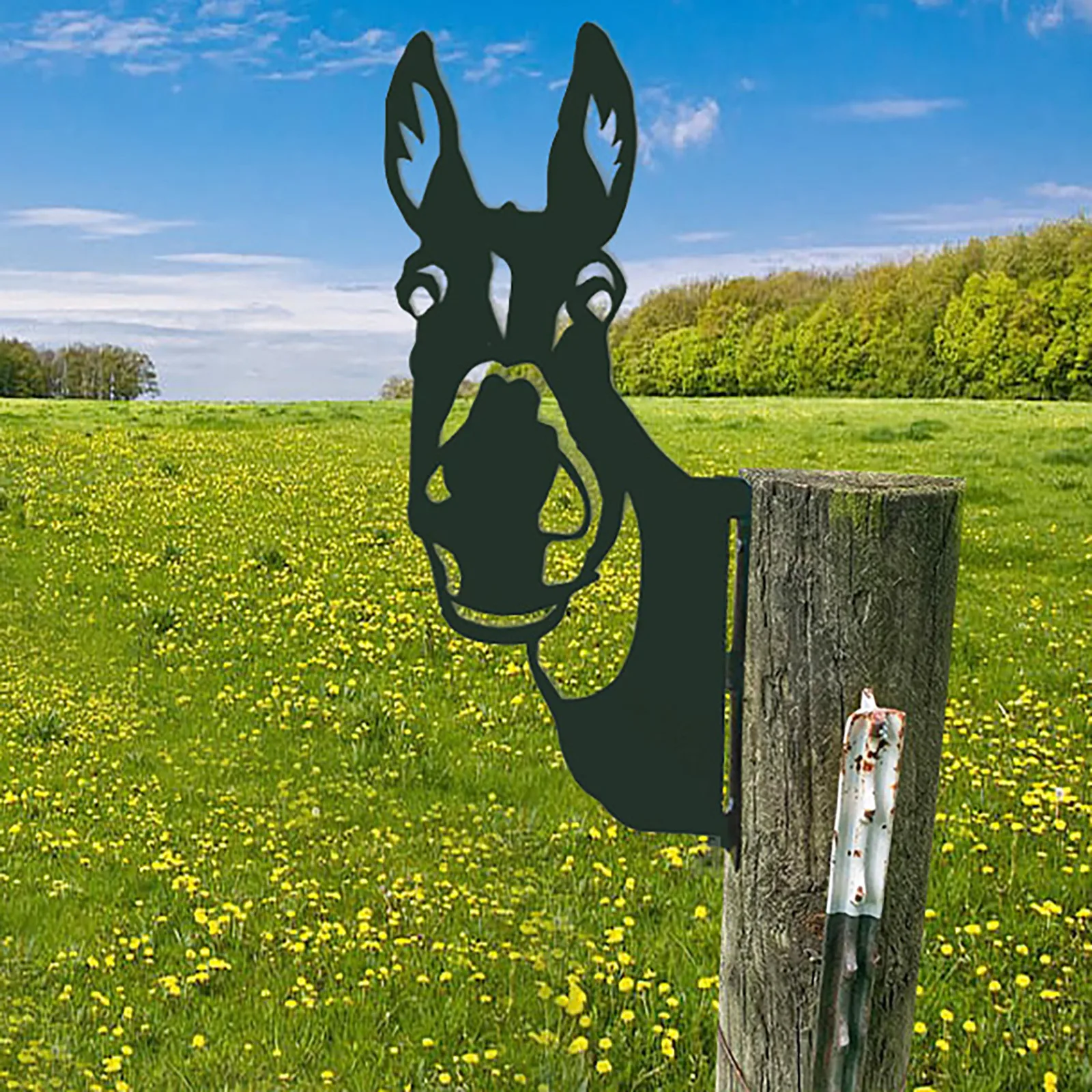 

Garden Animals Metal Art Farm Peeping Animals Cattle Metal Art Outdoor Garden Pendant Decoration Backyard Lawn Stakes Decor